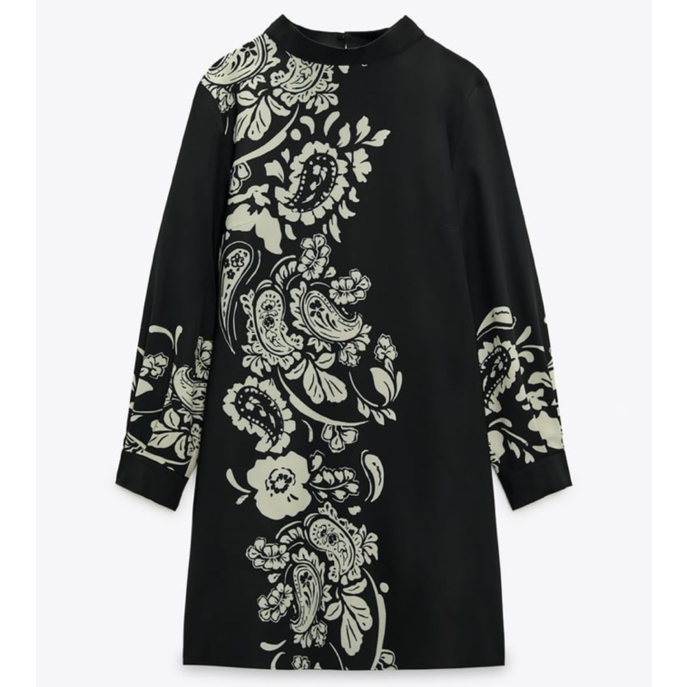 Zara shirt floral print dress